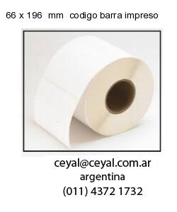 66 x 196  mm  codigo barra impreso
