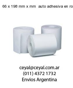 66 x 198 mm x mm  auto adhesiva en rollo
