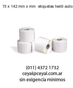 73 x 142 mm x mm  etiquetas textil autoadhesivas
