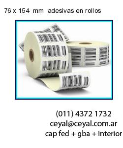 76 x 154  mm  adesivas en rollos