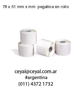78 x 51 mm x mm  pegatina en rollo