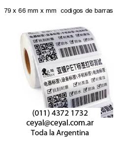 79 x 66 mm x mm  codigos de barras