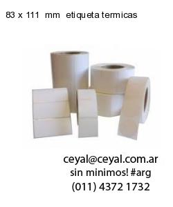 83 x 111  mm  etiqueta termicas