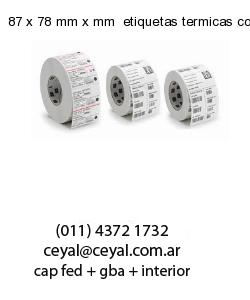 87 x 78 mm x mm  etiquetas termicas congelado