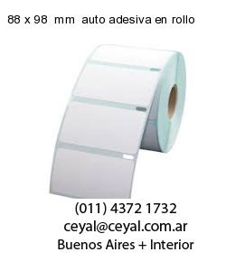 88 x 98  mm  auto adesiva en rollo