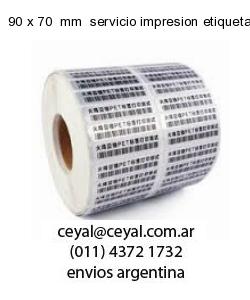 90 x 70  mm  servicio impresion etiquetas offset