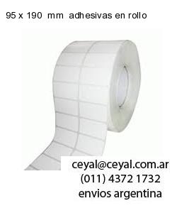 95 x 190  mm  adhesivas en rollo
