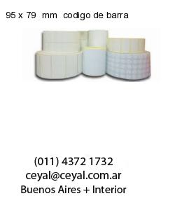 95 x 79  mm  codigo de barra