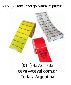 97 x 64  mm  codigo barra imprimir