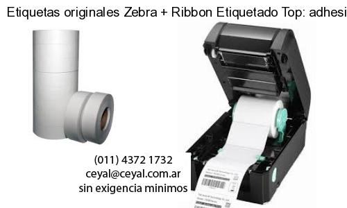 Etiquetas originales Zebra   Ribbon Etiquetado Top: adhesivo   ribbo