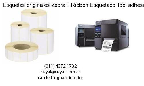 Etiquetas originales Zebra   Ribbon Etiquetado Top: adhesivo   ribbo