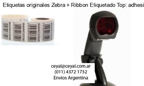 Etiquetas originales Zebra   Ribbon Etiquetado Top: adhesivo   ribbo