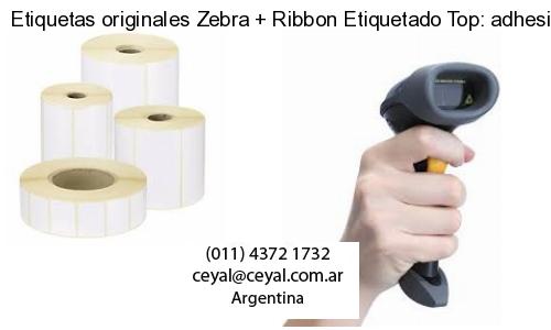 Etiquetas originales Zebra   Ribbon Etiquetado Top: adhesivo   ribbo