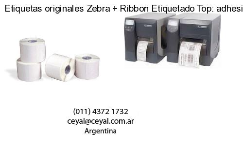Etiquetas originales Zebra Ribbon Etiquetado Top: adhesivo ribbo