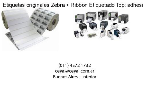 Etiquetas originales Zebra   Ribbon Etiquetado Top: adhesivo   ribbo