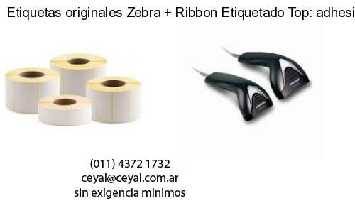 Etiquetas originales Zebra   Ribbon Etiquetado Top: adhesivo   ribbo