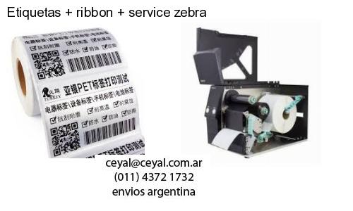 Etiquetas ribbon service zebra