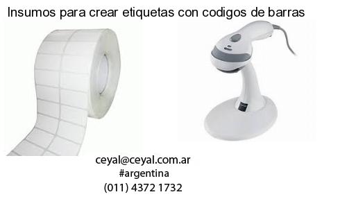 Insumos para crear etiquetas con codigos de barras