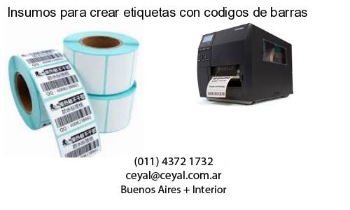 Insumos para crear etiquetas con codigos de barras