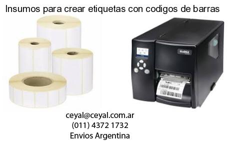 Insumos para crear etiquetas con codigos de barras