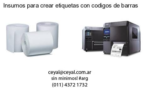 Insumos para crear etiquetas con codigos de barras