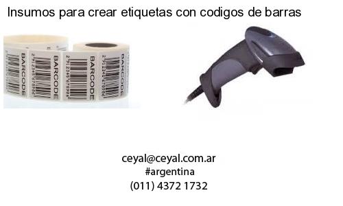 Insumos para crear etiquetas con codigos de barras