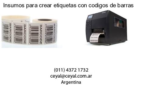 Insumos para crear etiquetas con codigos de barras