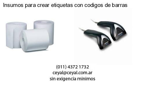 Insumos para crear etiquetas con codigos de barras