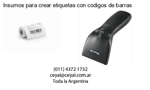 Insumos para crear etiquetas con codigos de barras