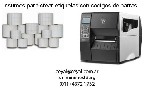 Insumos para crear etiquetas con codigos de barras