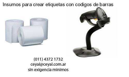Insumos para crear etiquetas con codigos de barras