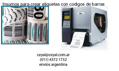Insumos para crear etiquetas con codigos de barras