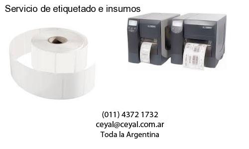 Servicio de etiquetado e insumos