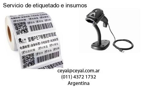 Servicio de etiquetado e insumos
