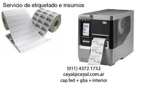 Servicio de etiquetado e insumos