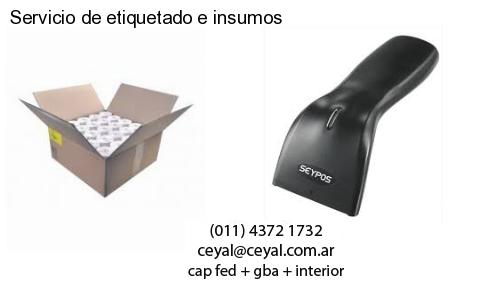 Servicio de etiquetado e insumos