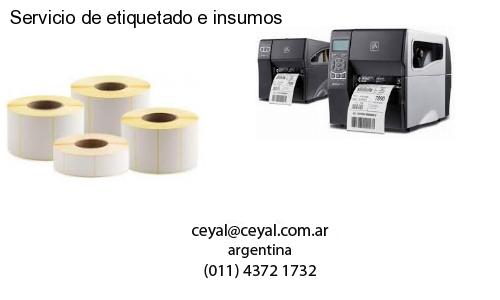 Servicio de etiquetado e insumos