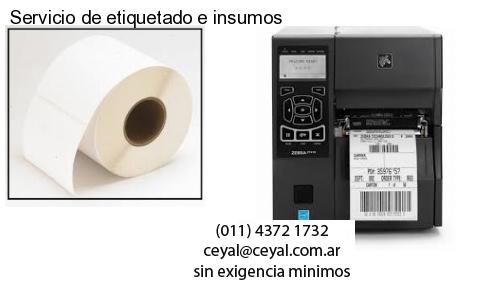 Servicio de etiquetado e insumos