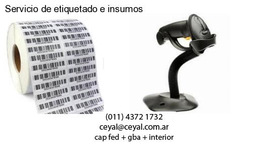 Servicio de etiquetado e insumos