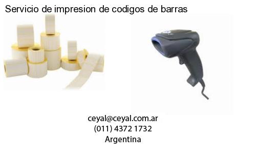 Servicio de impresion de codigos de barras