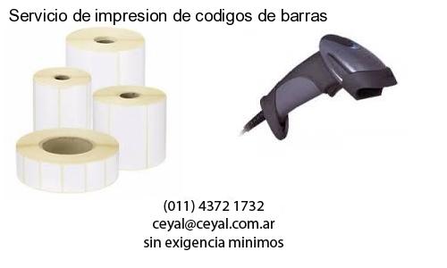 Servicio de impresion de codigos de barras