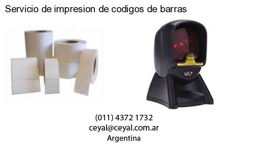 Servicio de impresion de codigos de barras