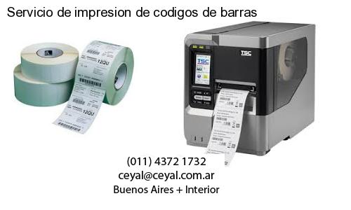 Servicio de impresion de codigos de barras