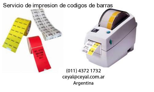 Servicio de impresion de codigos de barras