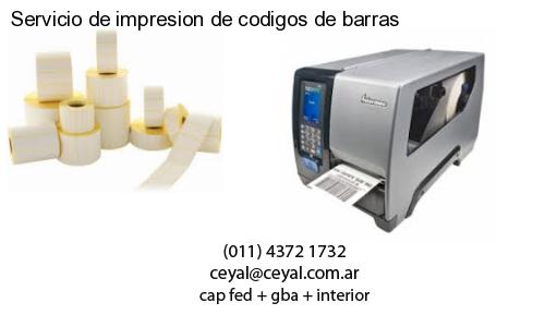 Servicio de impresion de codigos de barras