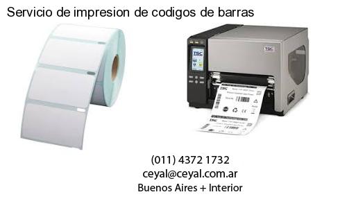 Servicio de impresion de codigos de barras
