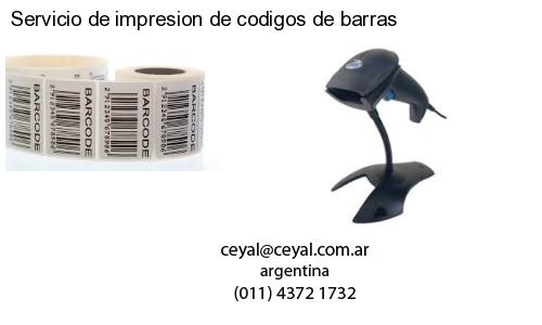 Servicio de impresion de codigos de barras
