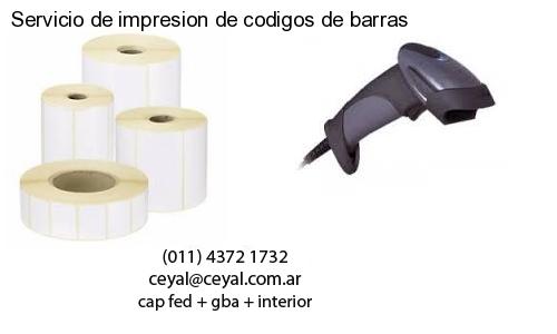 Servicio de impresion de codigos de barras