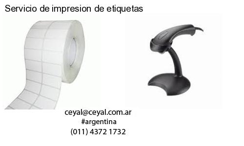 Servicio de impresion de etiquetas