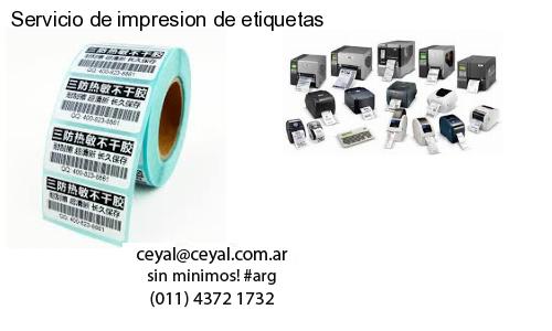Servicio de impresion de etiquetas